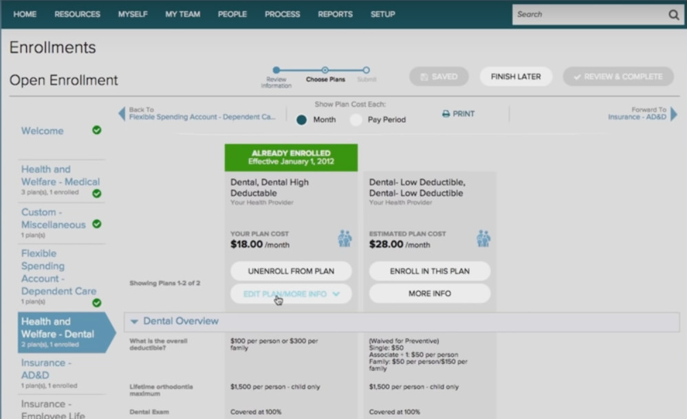 ADP Workforce Now ACA Enrollment