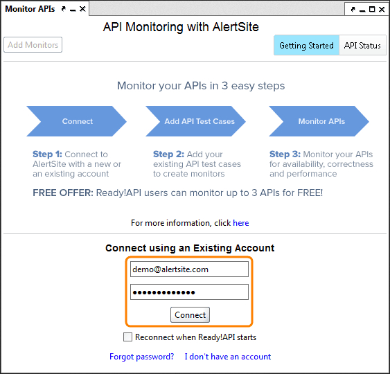 AlertSite API Monitor