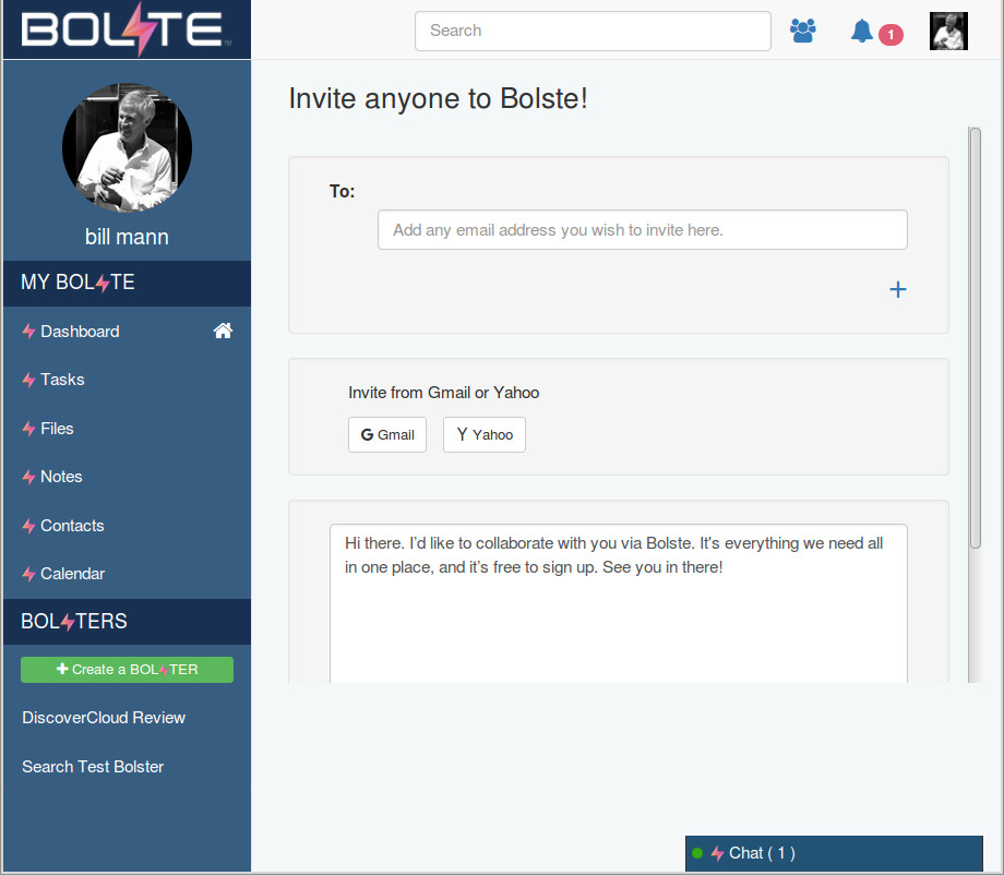 My Bolste Invite Anyone to Bolste