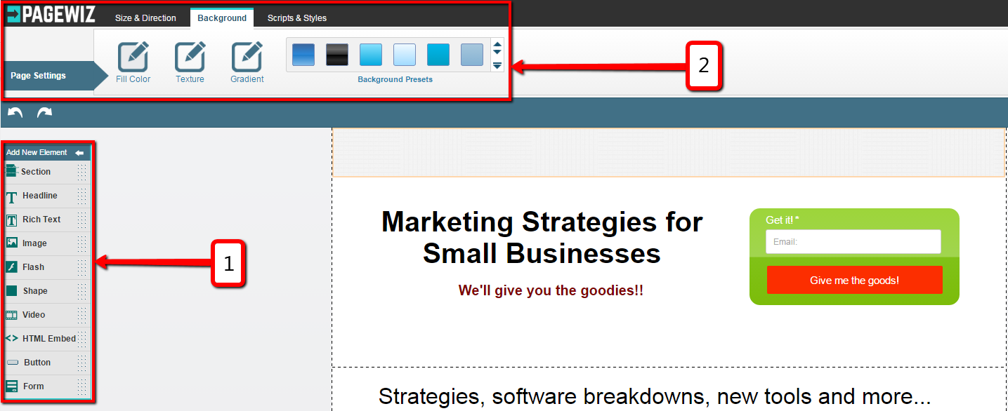 Elements-and-Design-Customizations