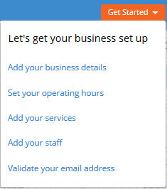 Genbook Get Started Menu