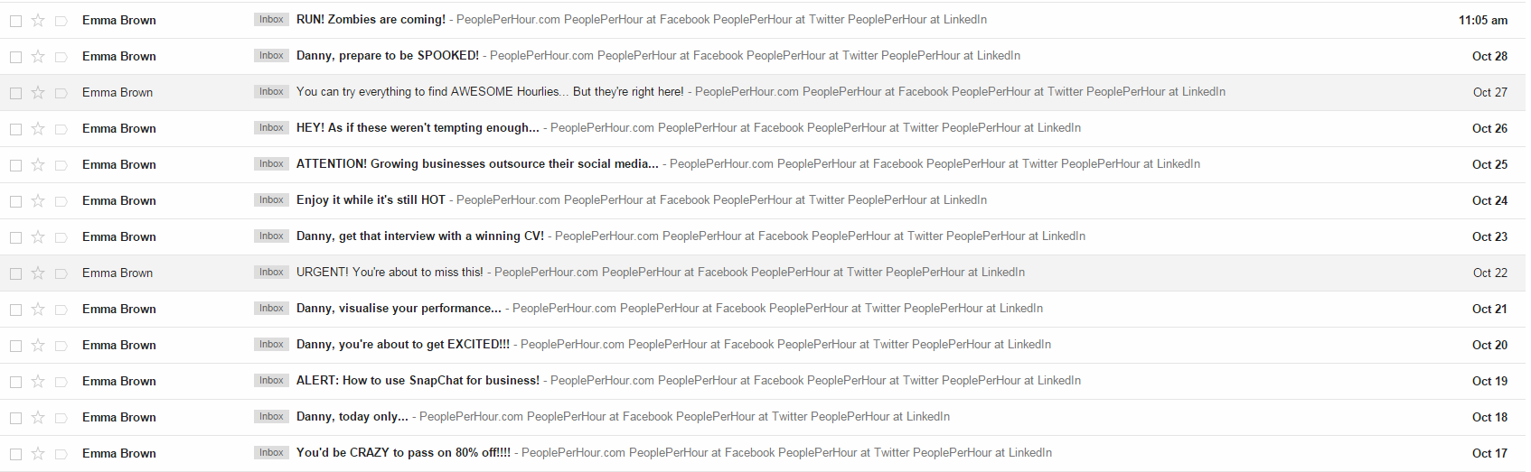 People Per Hour Emails