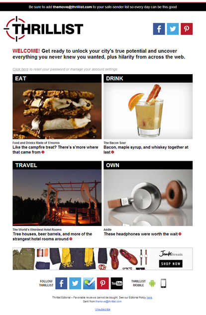 Thrillist Newsletter