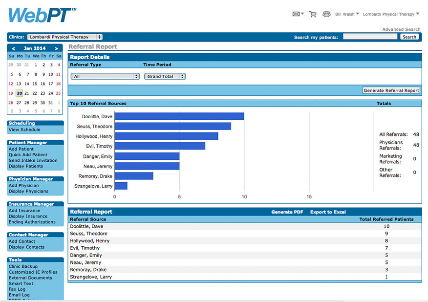 WebPT Practice Managment